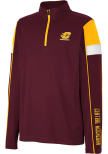 Colosseum Central Michigan Chippewas Youth Maroon Screever Long Sleeve Quarter Zip Shirt