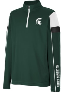 Youth Michigan State Spartans Green Colosseum Screever Long Sleeve Quarter Zip