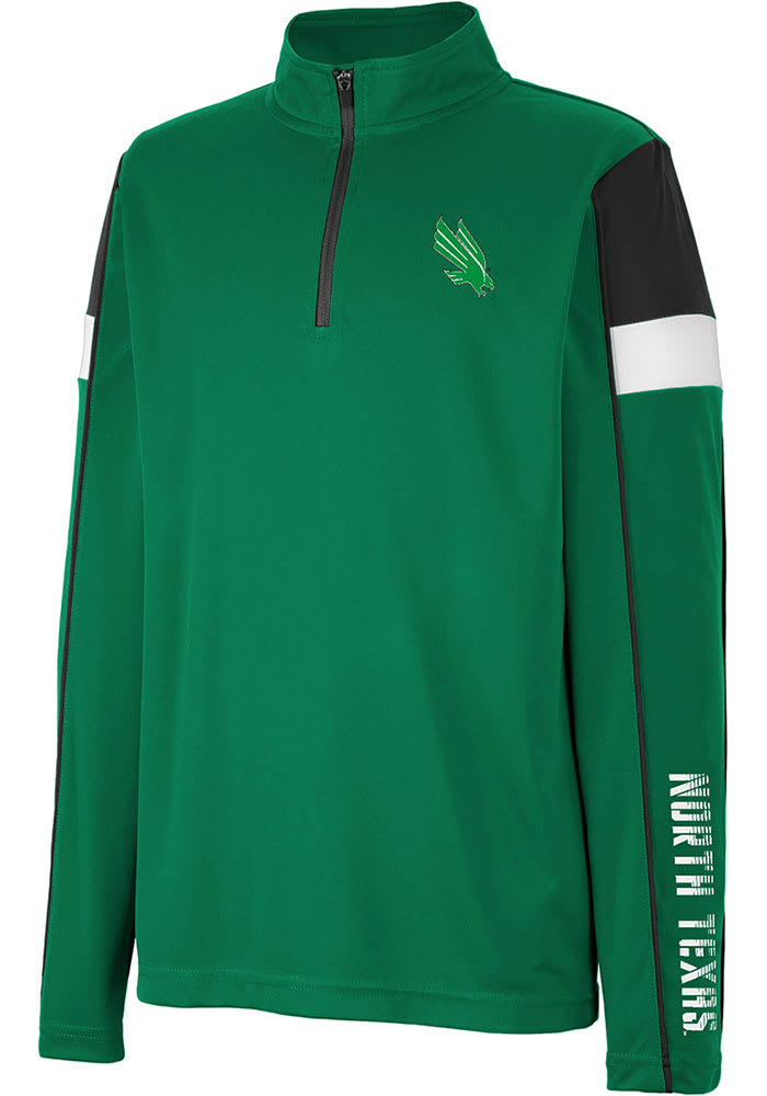 Colosseum North Texas Mean Green Youth Kelly Green Screever Long Sleeve Quarter Zip Shirt