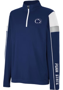 Youth Penn State Nittany Lions Navy Blue Colosseum Screever Long Sleeve Quarter Zip