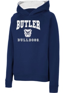 Colosseum Butler Bulldogs Youth Blue Number 1 Long Sleeve Hoodie