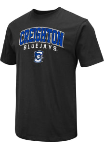Colosseum Creighton Bluejays Black Field Arch Mascot Short Sleeve T Shirt