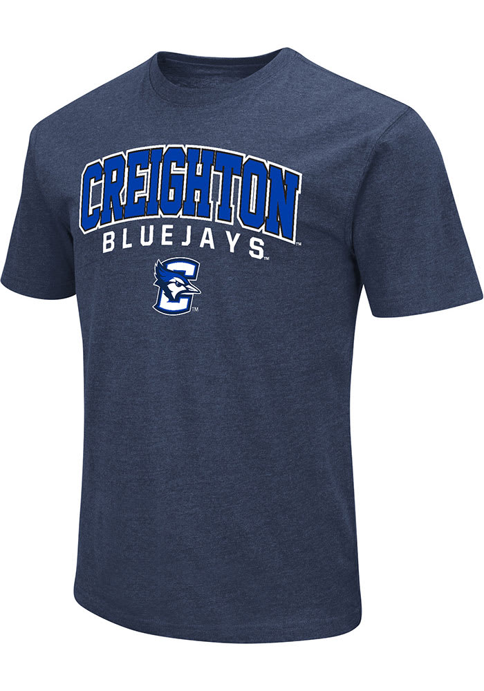Colosseum Creighton Bluejays Navy Blue Playbook Arch Mascot Short Sleeve T Shirt