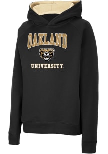 Colosseum Oakland University Golden Grizzlies Youth Black Number 1 Long Sleeve Hoodie