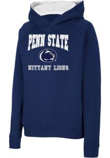 Youth Penn State Nittany Lions Navy Blue Colosseum Number 1 Long Sleeve Hooded Sweatshirt