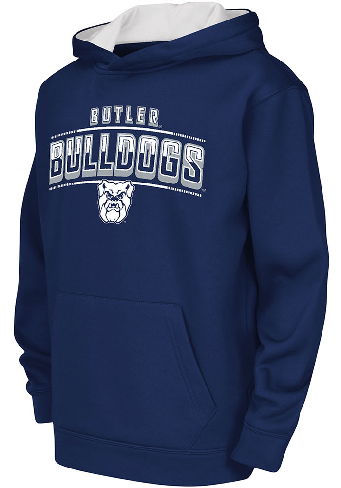 Colosseum Butler Bulldogs Youth Blue Block Name Drop Long Sleeve Hoodie