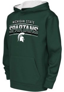 Colosseum Michigan State Spartans Youth Green Block Name Drop Long Sleeve Hoodie