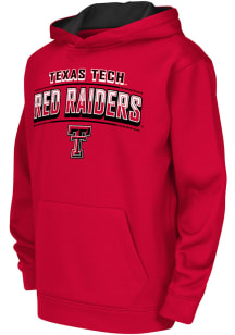 Colosseum Texas Tech Red Raiders Youth Red Block Name Drop Long Sleeve Hoodie