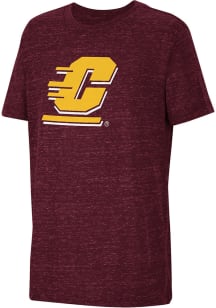 Colosseum Central Michigan Chippewas Youth Maroon Knobby Primary Logo Short Sleeve T-Shirt