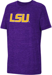 Colosseum LSU Tigers Youth Purple Knobby Primary Logo Short Sleeve T-Shirt