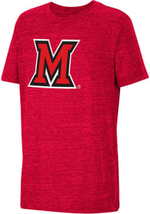 Colosseum Miami RedHawks Youth Red Knobby Primary Logo Short Sleeve T-Shirt