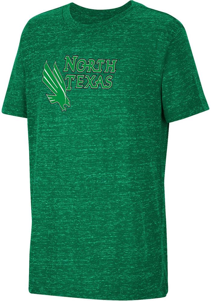 Colosseum North Texas Mean Green Youth Kelly Green Knobby Primary Logo Short Sleeve T-Shirt