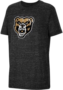 Colosseum Oakland University Golden Grizzlies Youth Black Knobby Primary Logo Short Sleeve T-Shi..