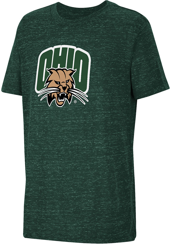 Colosseum Ohio Bobcats Youth Green Knobby Primary Logo Short Sleeve T-Shirt