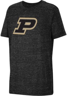 Colosseum Purdue Boilermakers Youth Black Knobby Primary Logo Short Sleeve T-Shirt