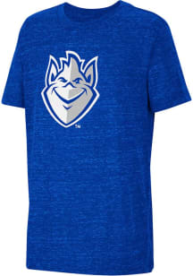 Colosseum Saint Louis Billikens Youth Blue Knobby Primary Logo Short Sleeve T-Shirt