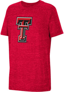 Colosseum Texas Tech Red Raiders Youth Red Knobby Primary Logo Short Sleeve T-Shirt