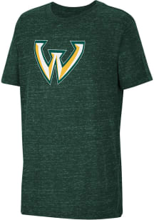 Colosseum Wayne State Warriors Youth Green Knobby Primary Logo Short Sleeve T-Shirt