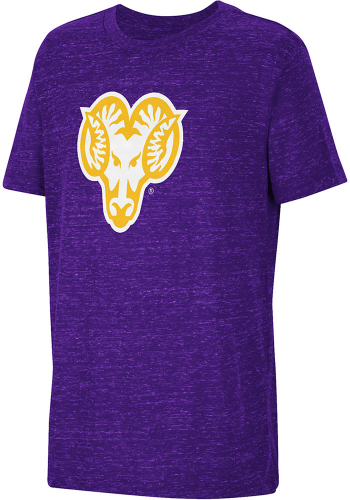 Colosseum West Chester Golden Rams Youth Purple Knobby Primary Logo Short Sleeve T-Shirt