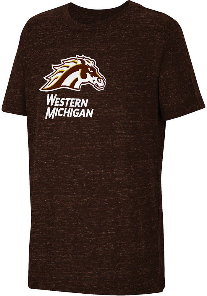 Colosseum Western Michigan Broncos Youth Brown Knobby Primary Logo Short Sleeve T-Shirt