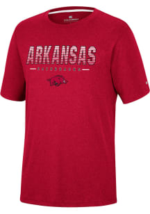 Colosseum Arkansas Razorbacks Youth Cardinal High Pressure Short Sleeve T-Shirt