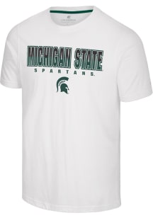 Colosseum Michigan State Spartans White Crane Short Sleeve T Shirt