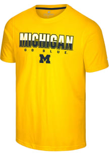 Colosseum Michigan Wolverines Yellow Crane Short Sleeve T Shirt