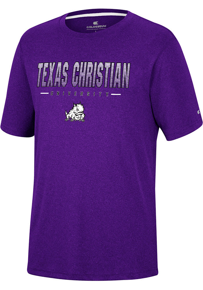 Colosseum TCU Horned Frogs Youth Purple High Pressure Short Sleeve T-Shirt