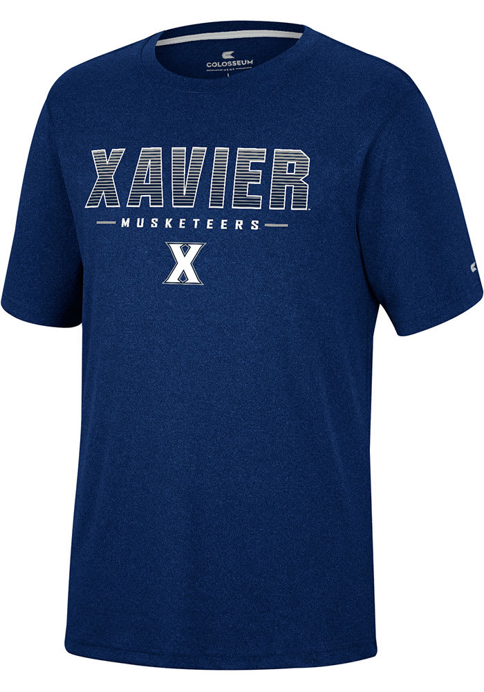 Colosseum Xavier Musketeers Youth Navy Blue High Pressure Short Sleeve T-Shirt
