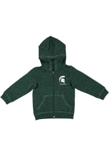 Colosseum Michigan State Spartans Toddler Knobby Long Sleeve Full Zip Sweatshirt - Grey