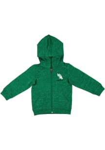 Colosseum North Texas Mean Green Toddler Knobby Long Sleeve Full Zip Sweatshirt - Grey