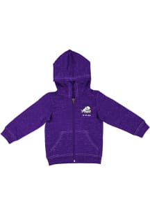 Colosseum TCU Horned Frogs Toddler Knobby Long Sleeve Full Zip Sweatshirt - Purple