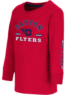 Colosseum Dayton Flyers Toddler Red Roof Top Long Sleeve T-Shirt