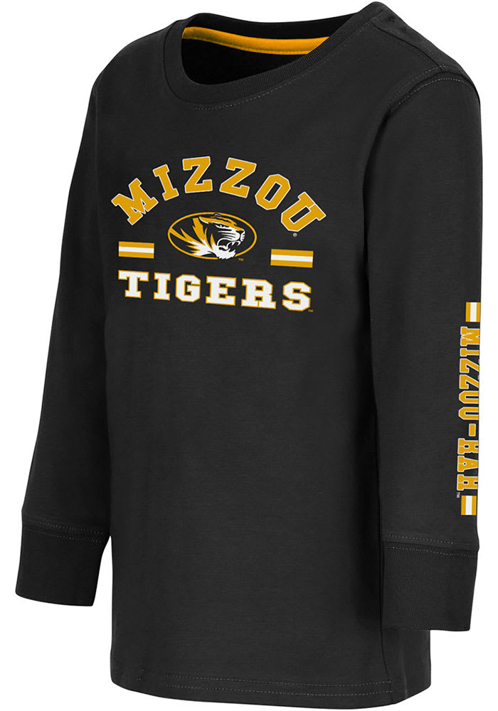 Colosseum Missouri Tigers Toddler Black Roof Top Long Sleeve T-Shirt