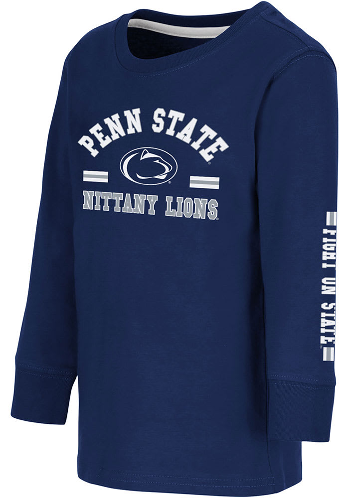 Colosseum Penn State Nittany Lions Toddler Navy Blue Roof Top Long Sleeve T-Shirt