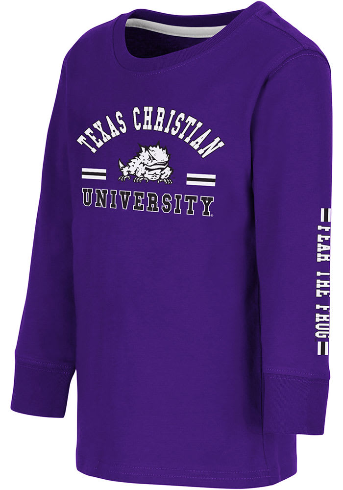 Colosseum TCU Horned Frogs Toddler Purple Roof Top Long Sleeve T-Shirt