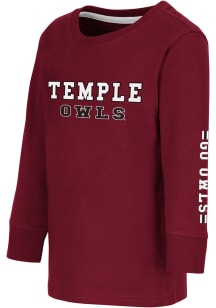 Colosseum Temple Owls Toddler Red Roof Top Long Sleeve T-Shirt