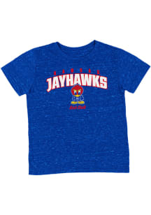 Colosseum Kansas Jayhawks Toddler Blue Team Chant Short Sleeve T-Shirt