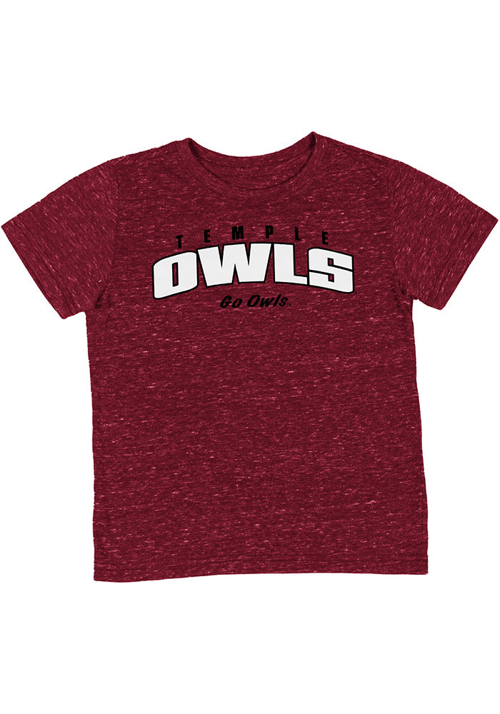 Colosseum Temple Owls Toddler Red Team Chant Short Sleeve T-Shirt