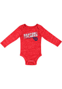 Colosseum Dayton Flyers Baby Red Knobby Fun Long Sleeve One Piece