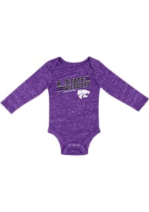Colosseum K-State Wildcats Baby Purple Knobby Fun Long Sleeve One Piece