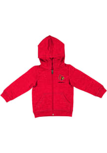 Colosseum Louisville Cardinals Baby SMU Knobby Long Sleeve Full Zip Sweatshirt - Grey