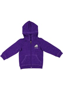 Colosseum TCU Horned Frogs Baby SMU Knobby Long Sleeve Full Zip Sweatshirt - Purple
