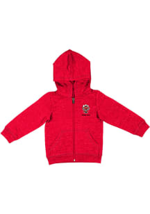 Colosseum Texas Tech Red Raiders Baby SMU Knobby Long Sleeve Full Zip Sweatshirt - Red