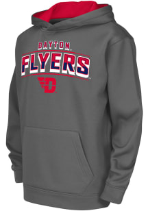 Colosseum Dayton Flyers Youth Charcoal Block Name Drop Long Sleeve Hoodie