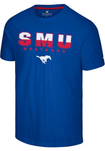 Colosseum SMU Mustangs Blue Crane Short Sleeve T Shirt