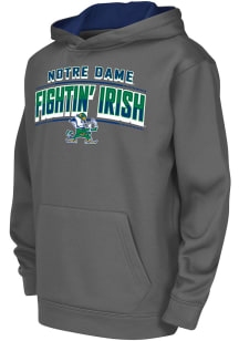 Colosseum Notre Dame Fighting Irish Youth Charcoal Block Name Drop Long Sleeve Hoodie