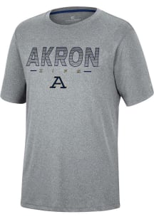 Colosseum Akron Zips Youth Charcoal High Pressure Short Sleeve T-Shirt