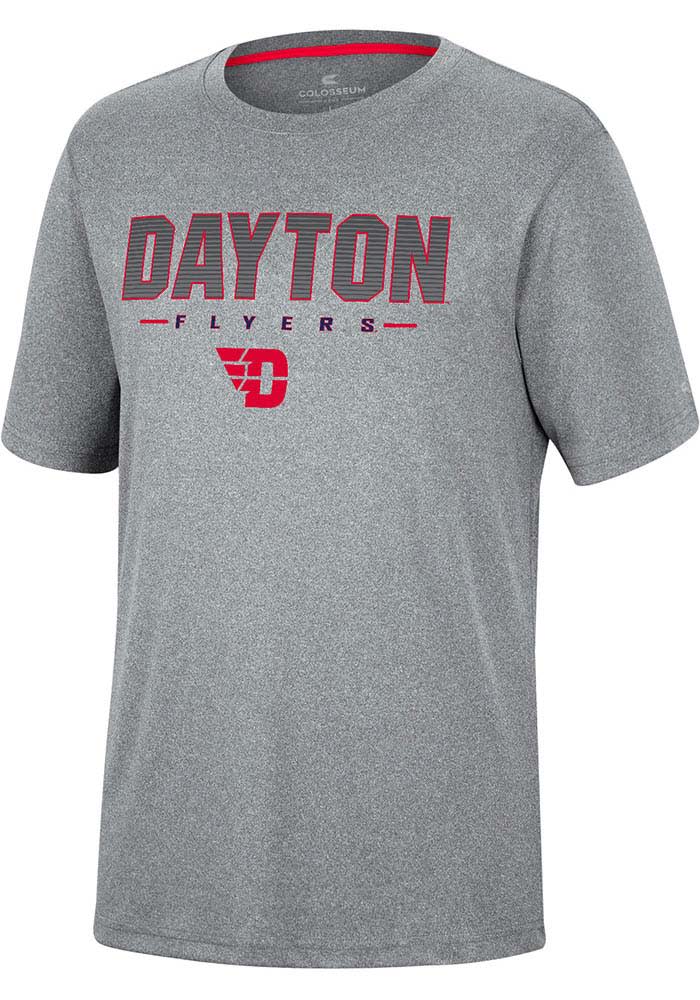 Colosseum Dayton Flyers Youth Charcoal High Pressure Short Sleeve T-Shirt