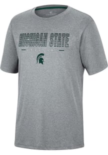 Colosseum Michigan State Spartans Youth Charcoal High Pressure Short Sleeve T-Shirt